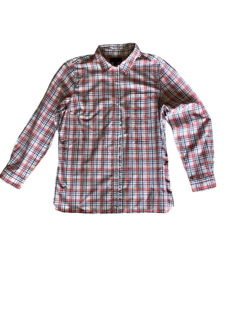 Banana Republic Men's Classic Fit Plaid Shirt Long Sleeve XL Red